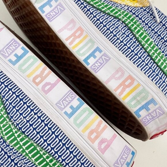 Vans High Top Pride Canvas Skateboard Sneakers Multi Color Womens  10 - Picture 11 of 16